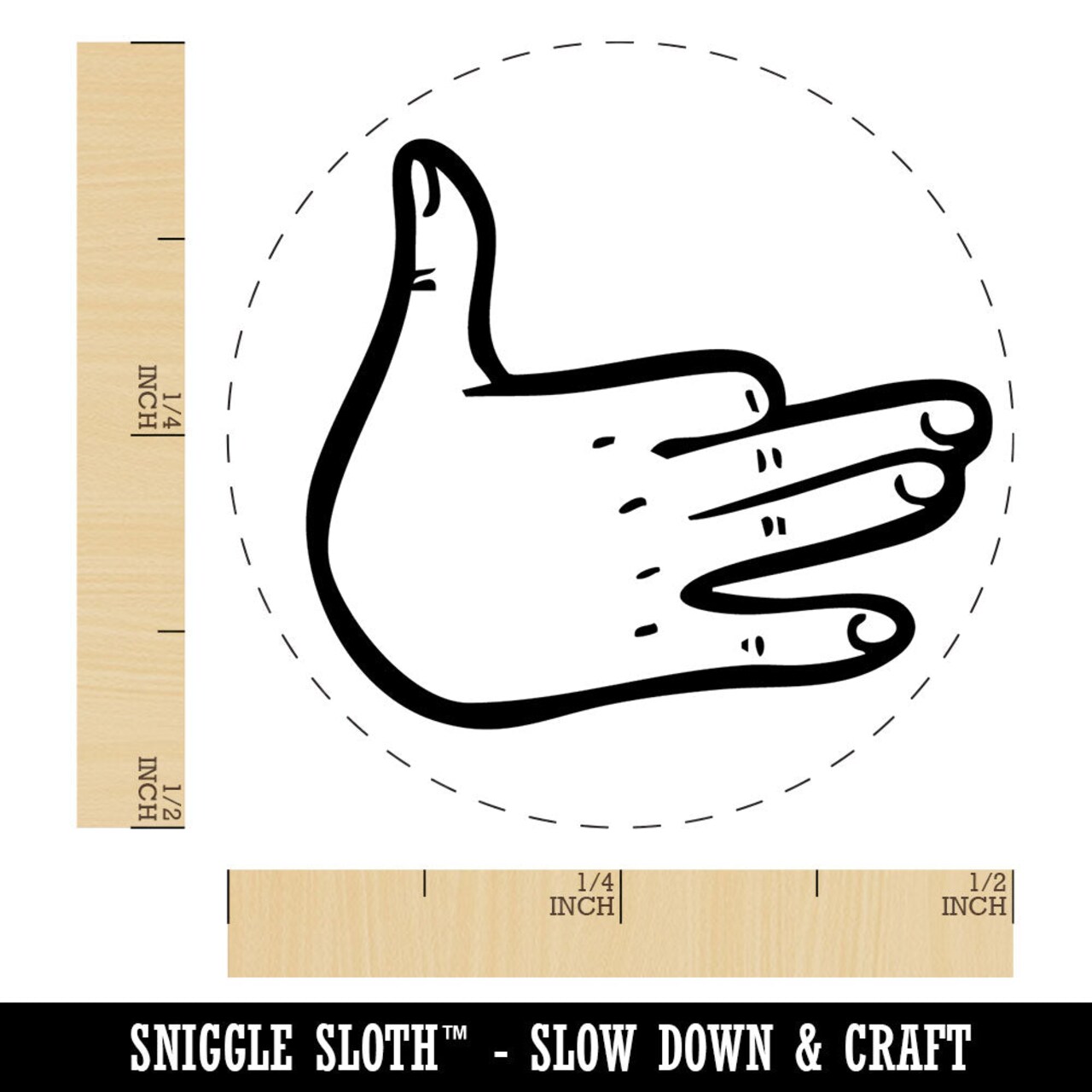 Dog Shadow Puppet Hand Self-Inking Rubber Stamp Crafting Planners